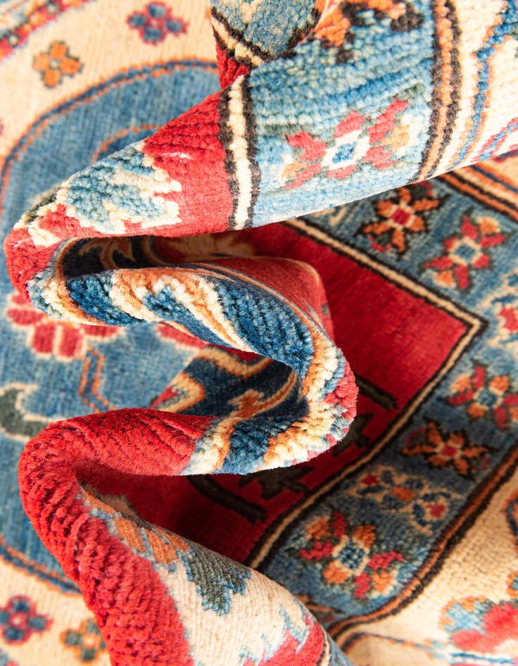 Detail image of  6' x 9' 2  Hand Knotted Kazak Rug