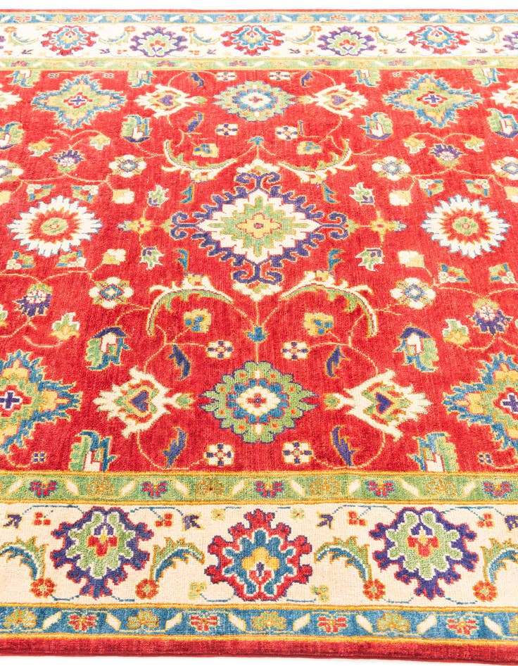 Detail image of  6' x 9' 1  Hand Knotted Kazak Rug