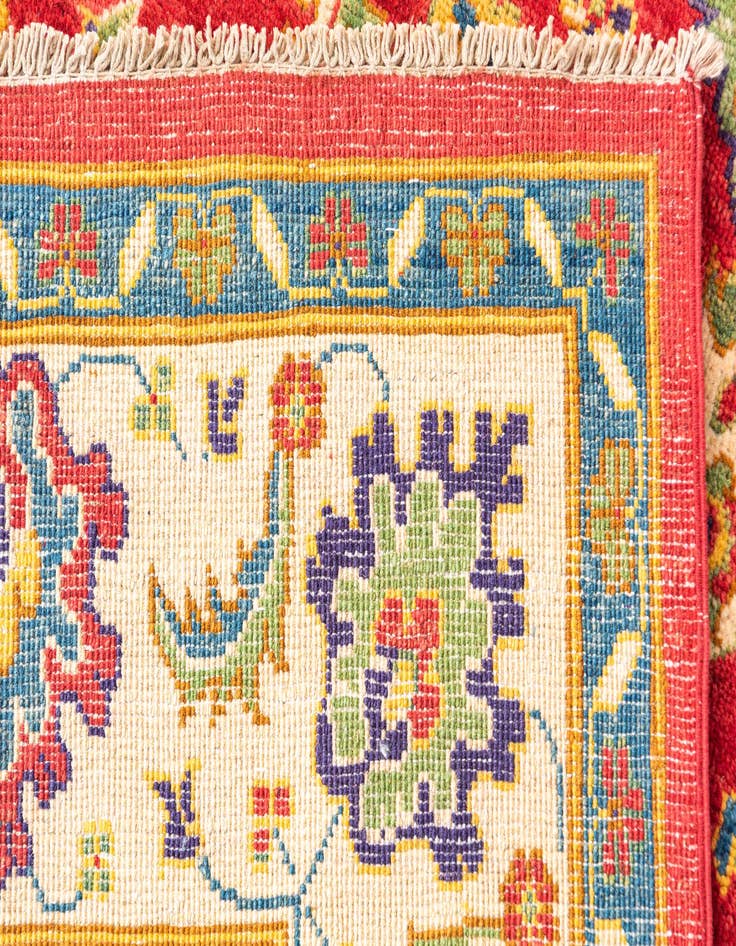 Detail image of  6' x 9' 1  Hand Knotted Kazak Rug