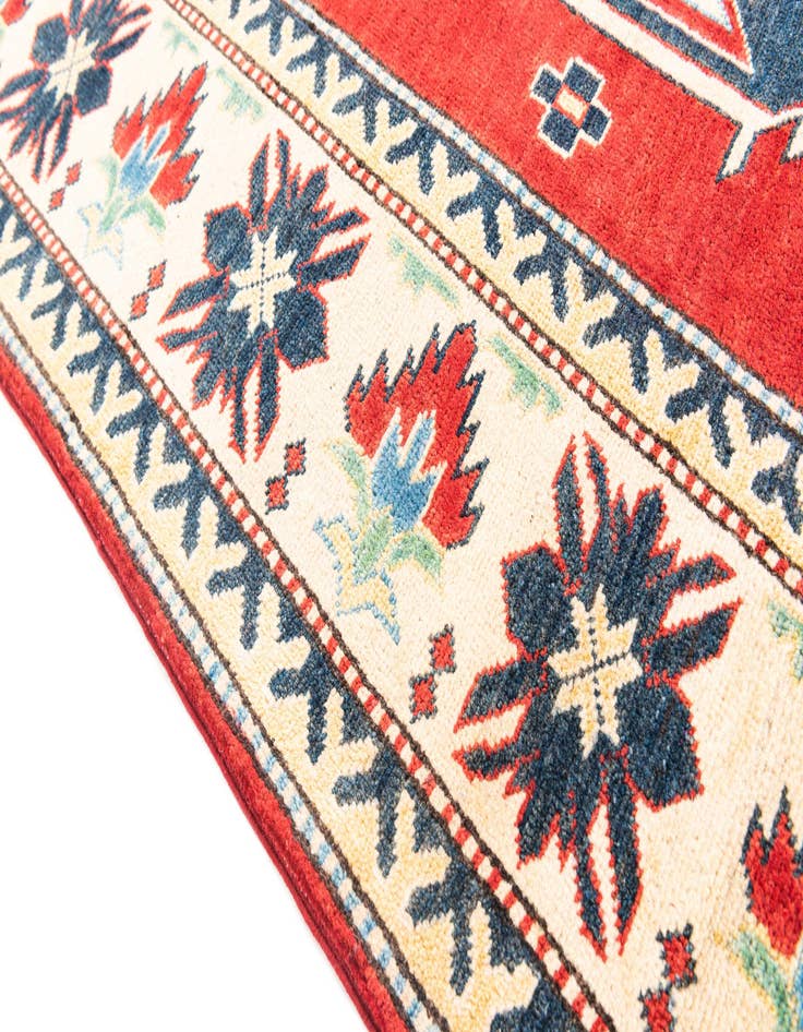 Detail image of  6' x 8' 7  Hand Knotted Kazak Rug