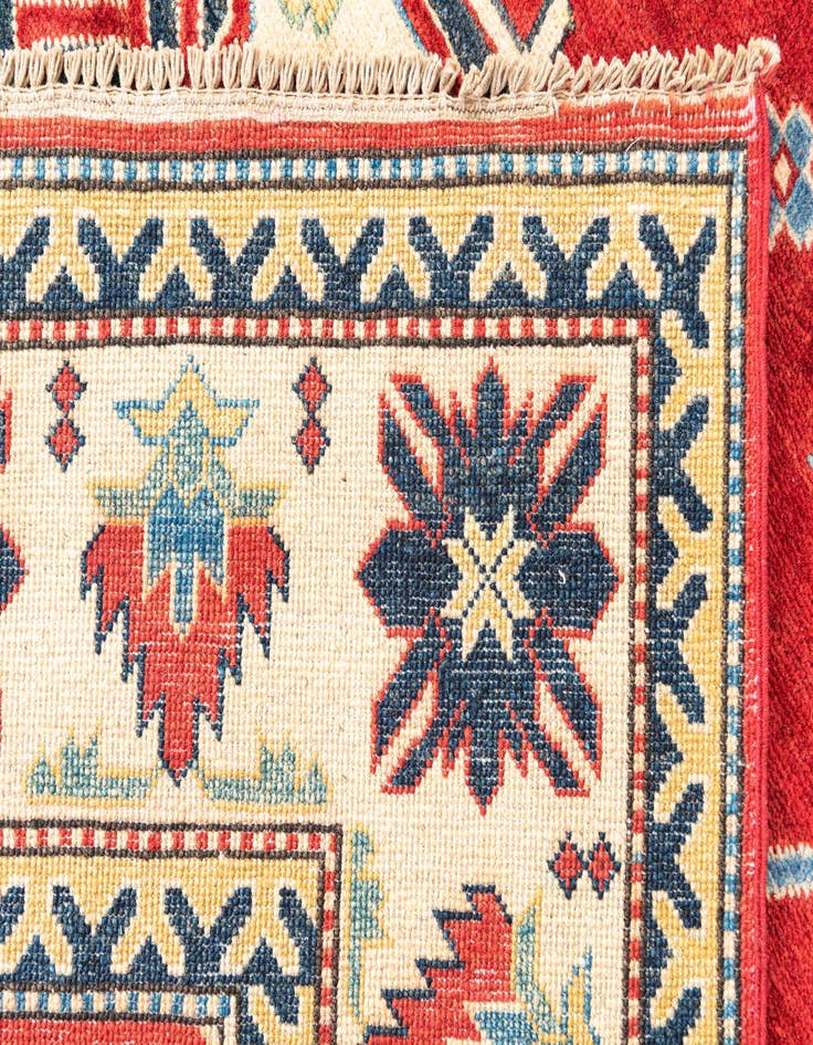 Detail image of  6' x 8' 7  Hand Knotted Kazak Rug