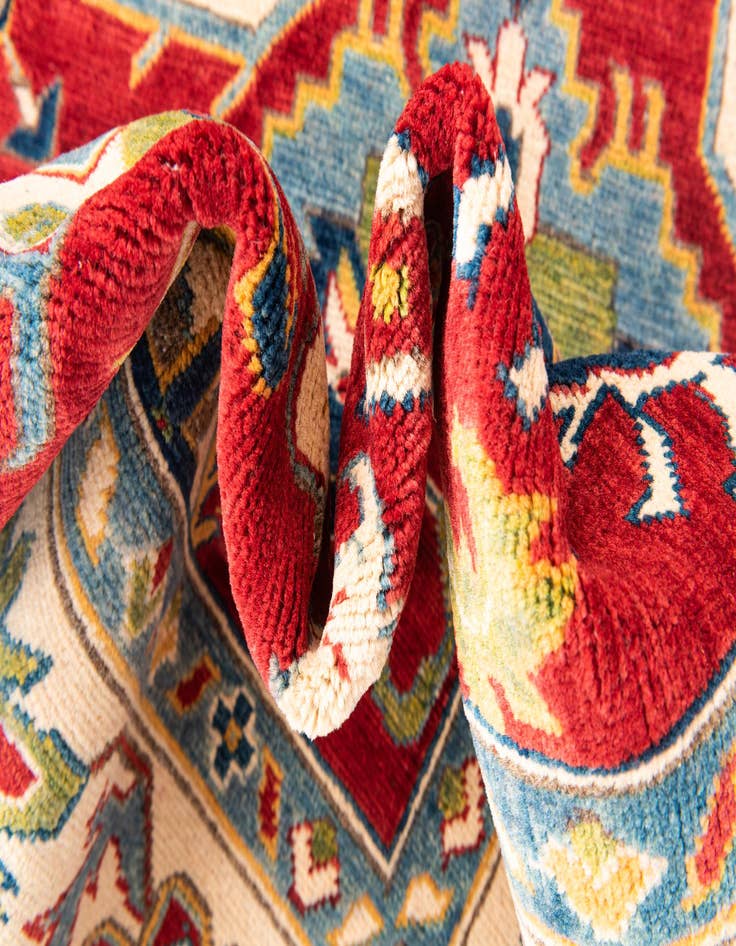 Detail image of  6' x 9' 5  Hand Knotted Kazak Rug