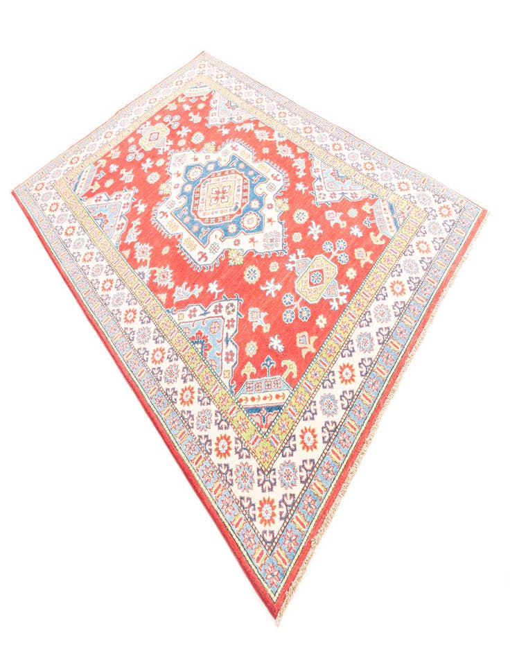 Detail image of  6' x 9'  Hand Knotted Kazak Rug