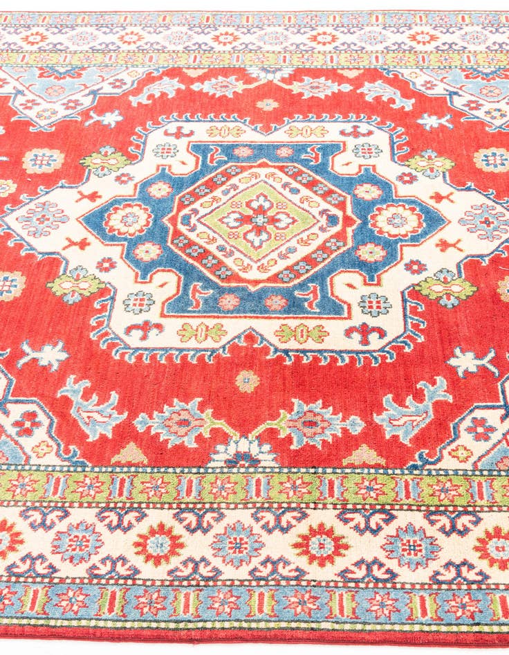 Detail image of  6' x 9'  Hand Knotted Kazak Rug