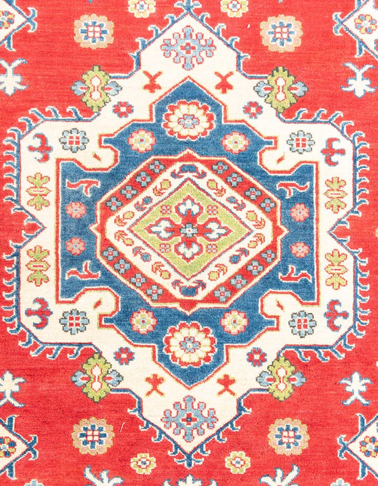 Detail image of  6' x 9'  Hand Knotted Kazak Rug