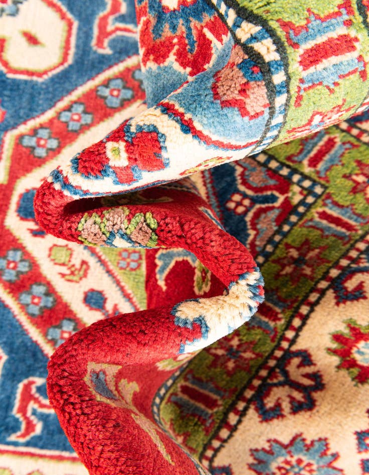 Detail image of  6' x 9'  Hand Knotted Kazak Rug