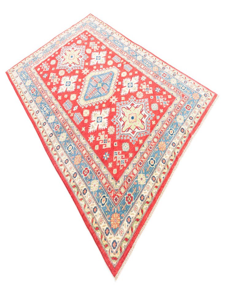 Detail image of  6' x 9' 4  Hand Knotted Kazak Rug