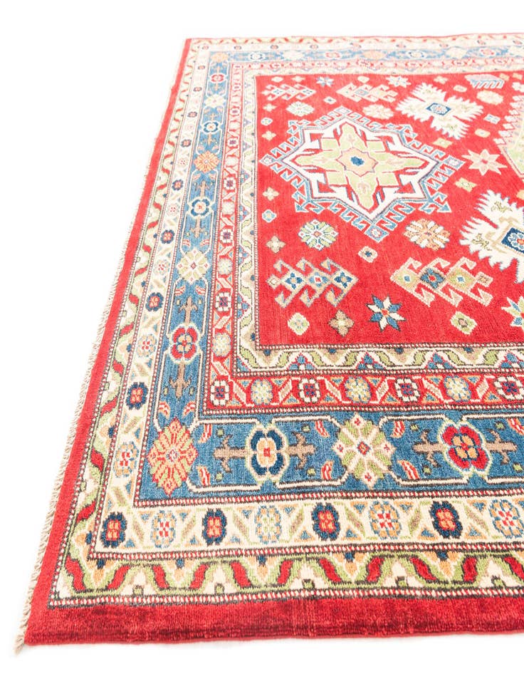 Detail image of  6' x 9' 4  Hand Knotted Kazak Rug