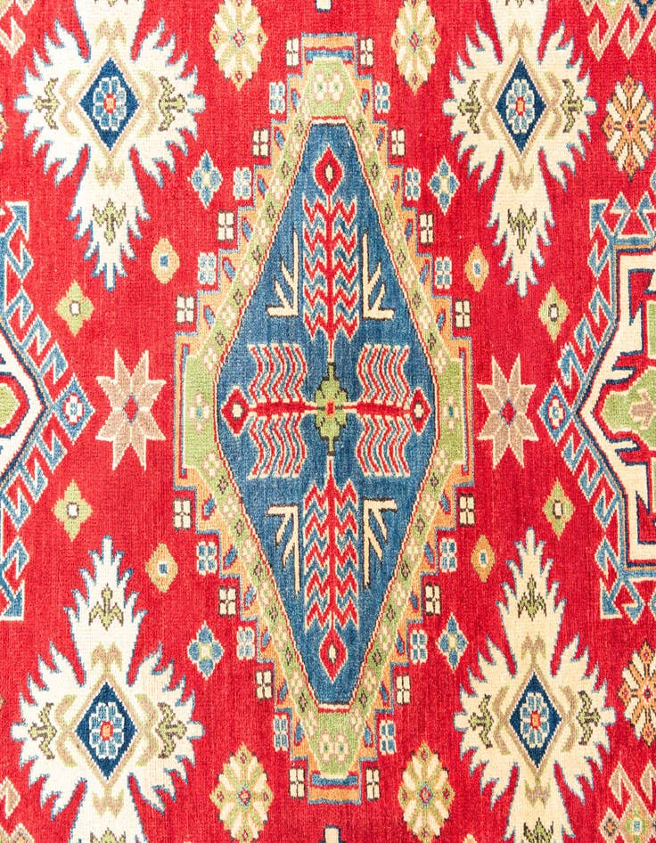 Detail image of  6' x 9' 4  Hand Knotted Kazak Rug