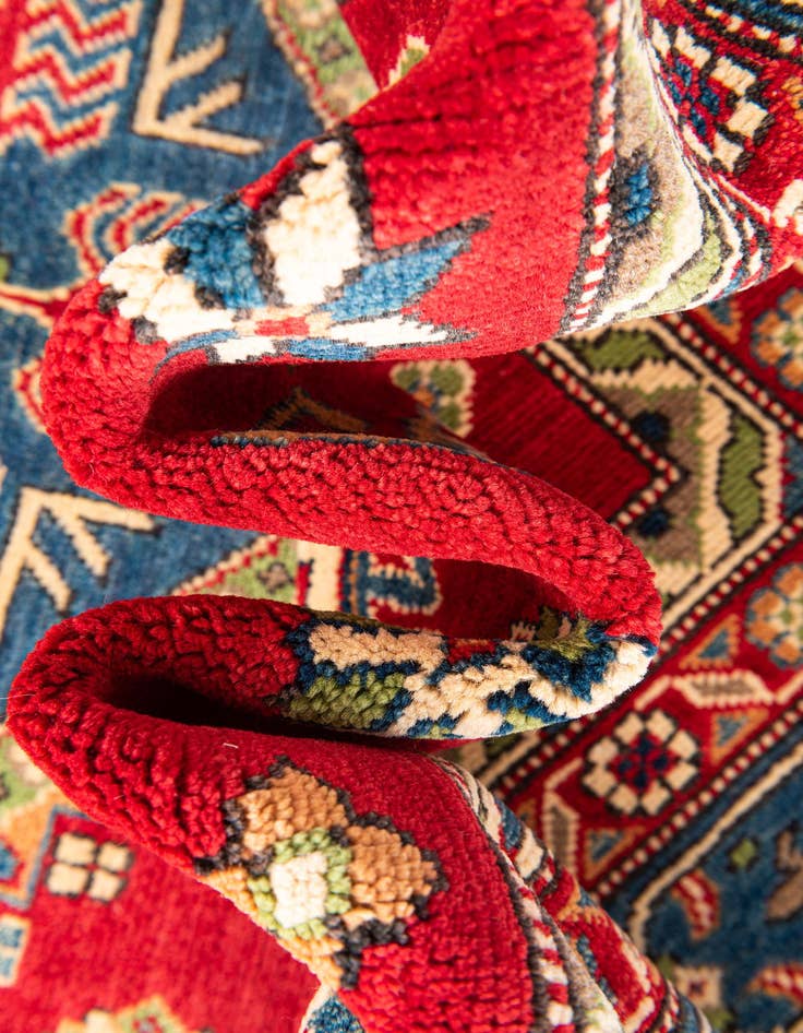 Detail image of  6' x 9' 4  Hand Knotted Kazak Rug