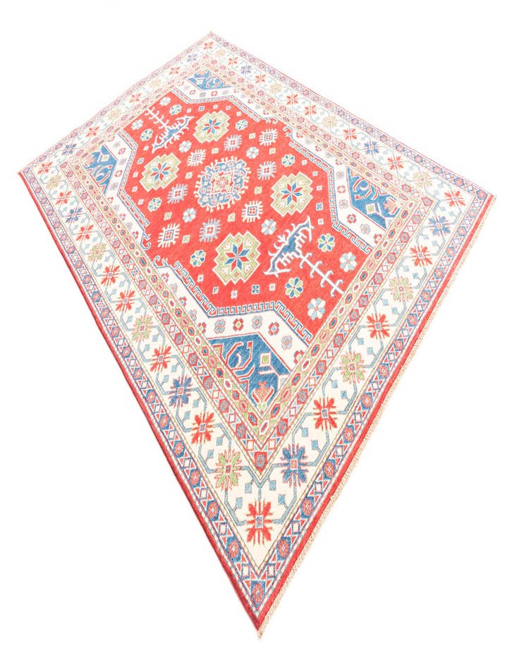 Detail image of  6' 2 x 9'  Hand Knotted Kazak Rug