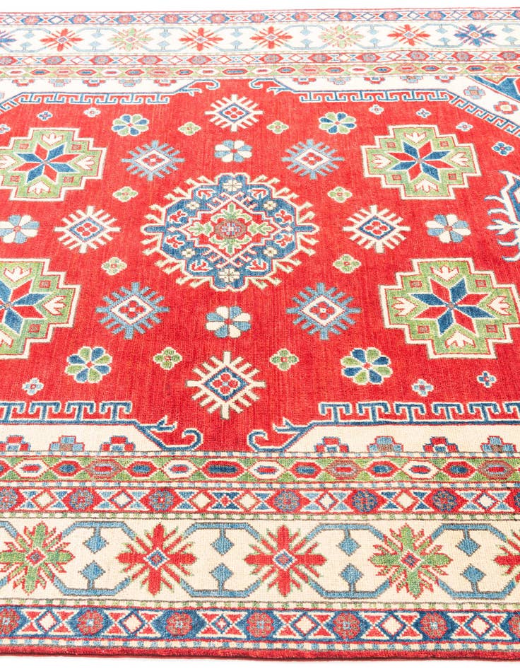 Detail image of  6' 2 x 9'  Hand Knotted Kazak Rug