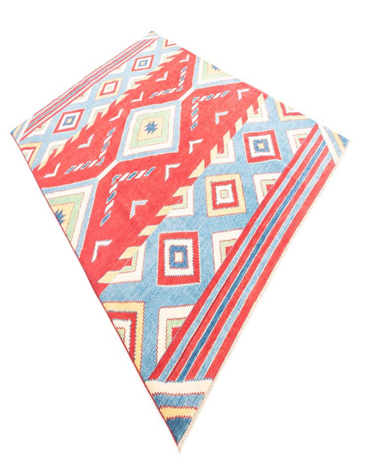 Detail image of  6' 6 x 9' 2  Hand Knotted Kazak Rug