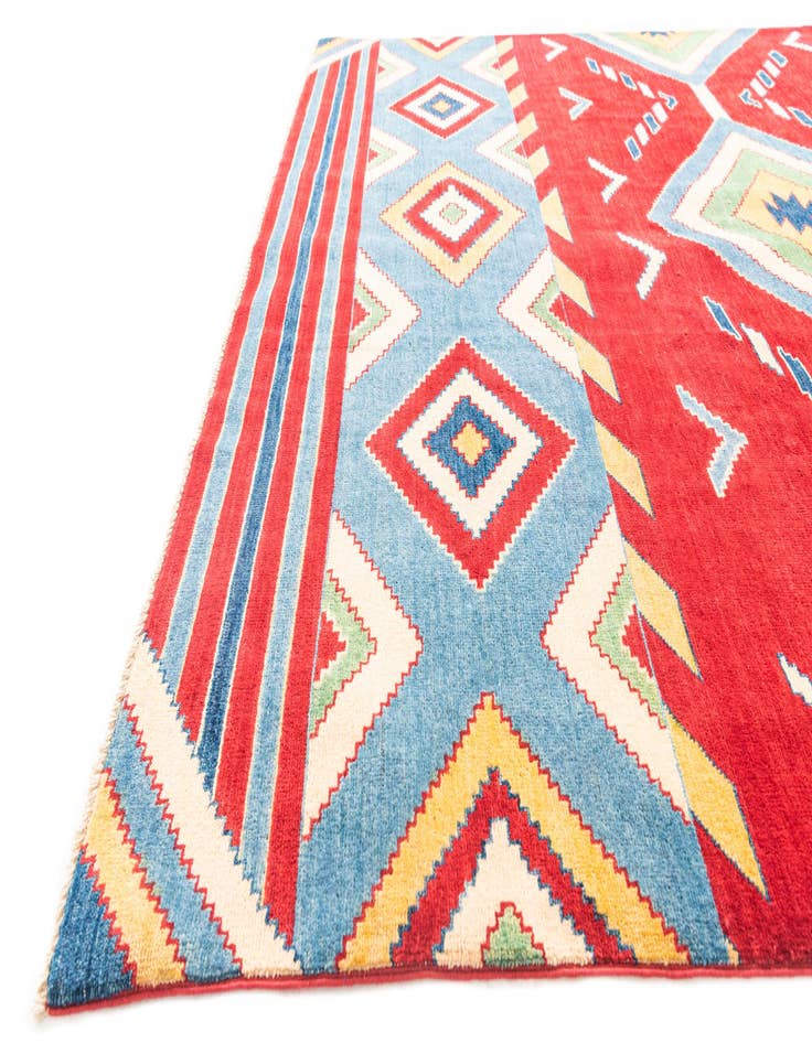 Detail image of  6' 6 x 9' 2  Hand Knotted Kazak Rug