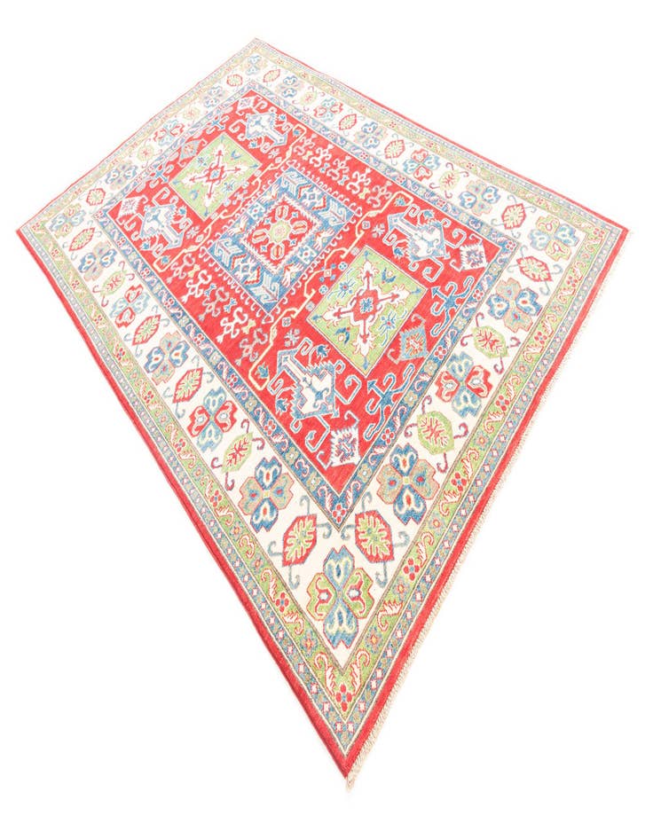 Detail image of  6' x 9'  Hand Knotted Kazak Rug