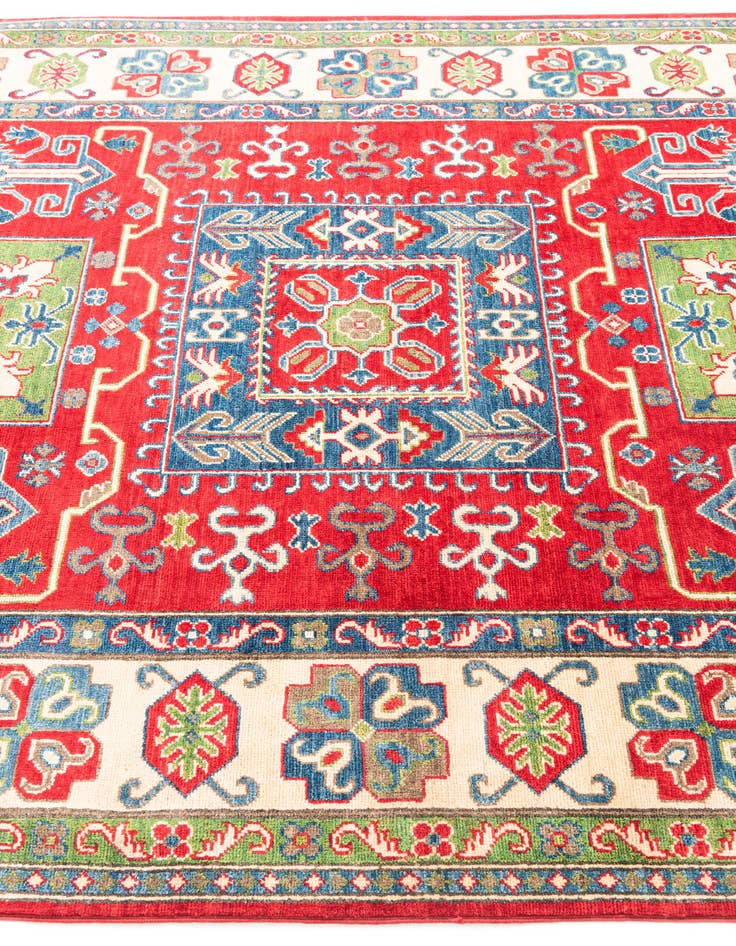 Detail image of  6' x 9'  Hand Knotted Kazak Rug