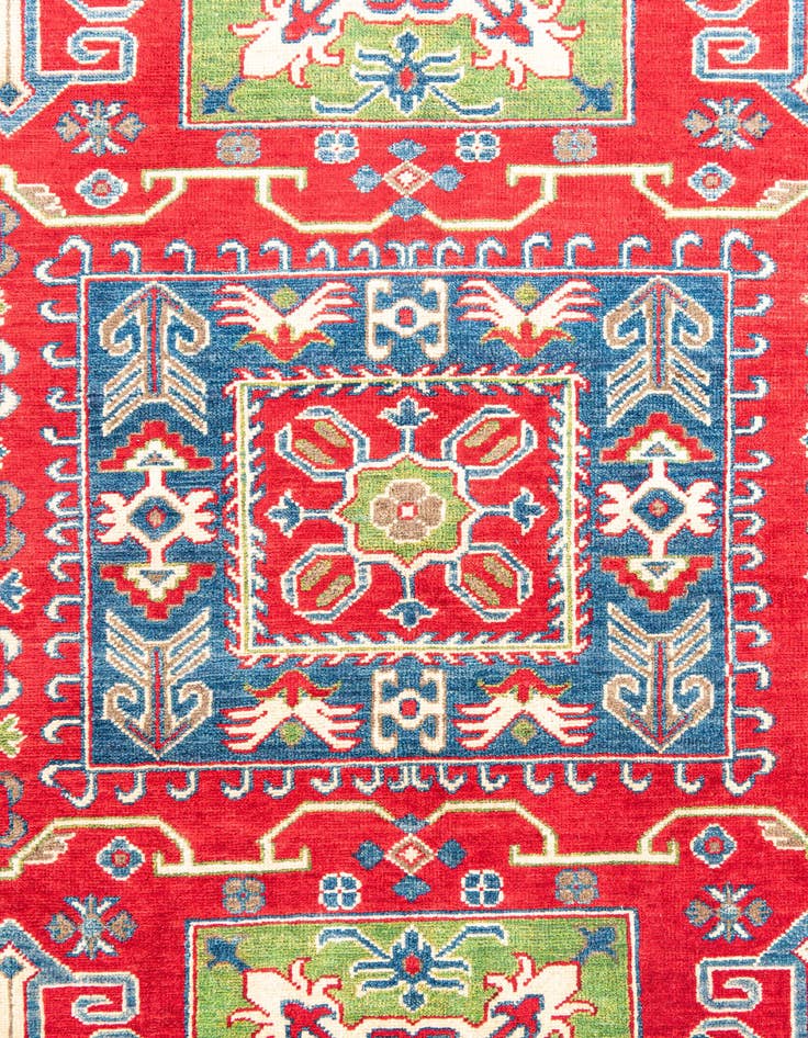 Detail image of  6' x 9'  Hand Knotted Kazak Rug
