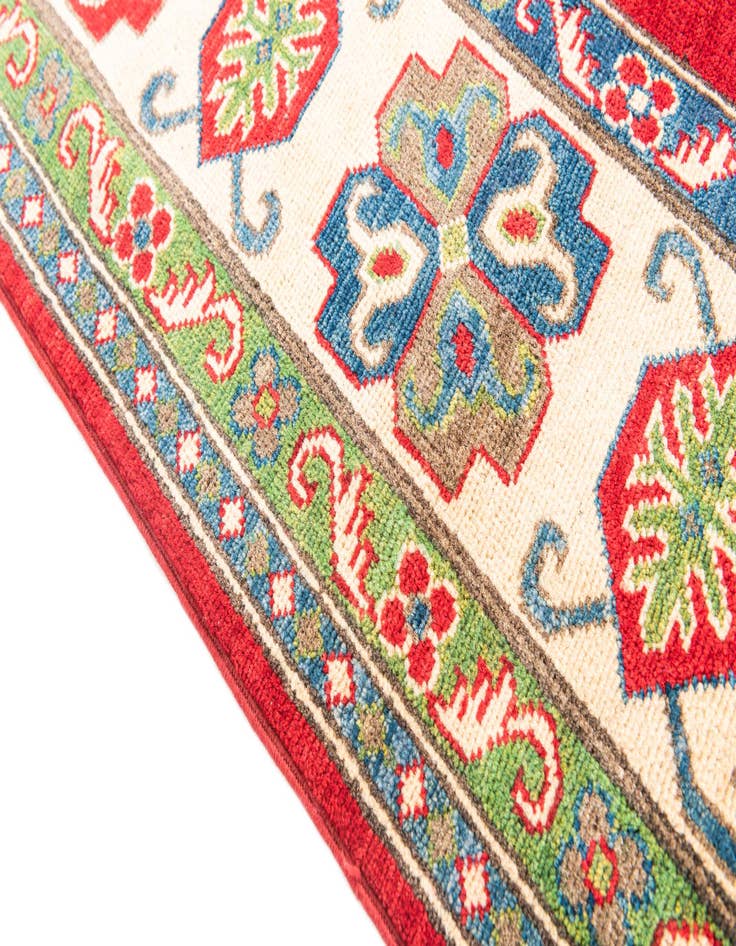 Detail image of  6' x 9'  Hand Knotted Kazak Rug