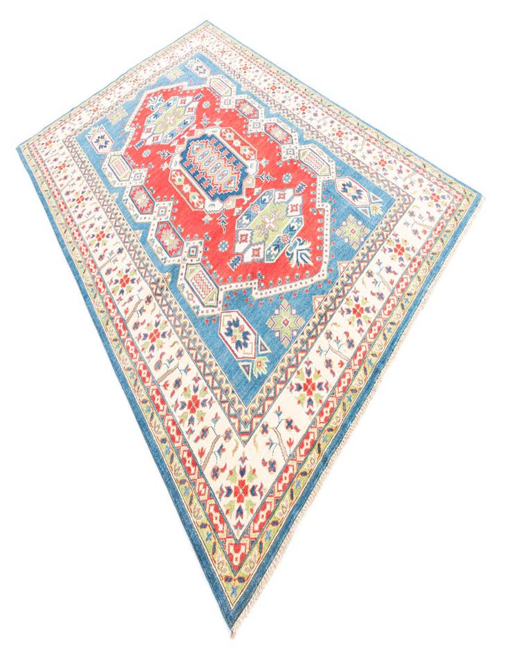 Detail image of  6' 8 x 10'  Hand Knotted Kazak Rug