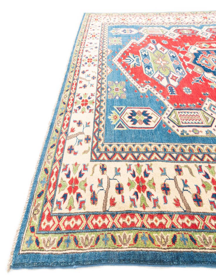 Detail image of  6' 8 x 10'  Hand Knotted Kazak Rug