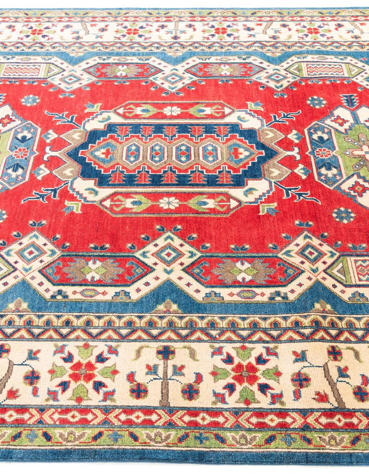 Detail image of  6' 8 x 10'  Hand Knotted Kazak Rug