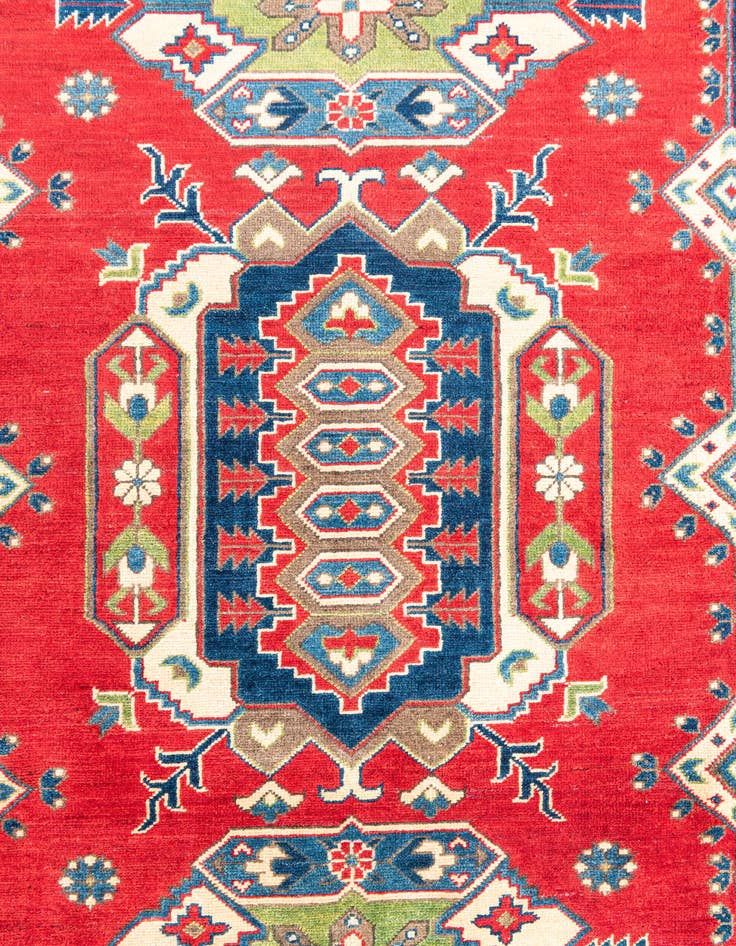 Detail image of  6' 8 x 10'  Hand Knotted Kazak Rug