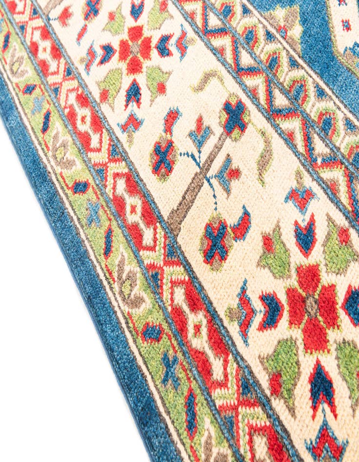 Detail image of  6' 8 x 10'  Hand Knotted Kazak Rug
