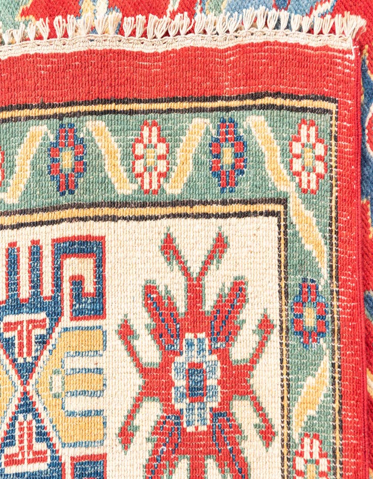 Detail image of  6' 6 x 10' 2  Hand Knotted Kazak Rug