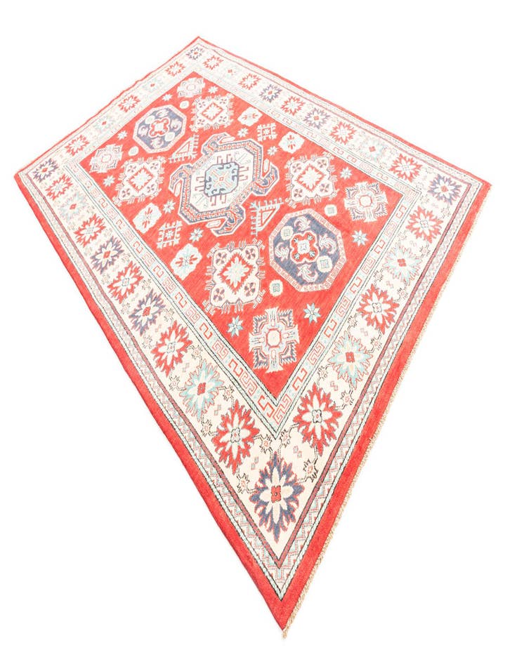 Detail image of  6' 7 x 10'  Hand Knotted Kazak Rug