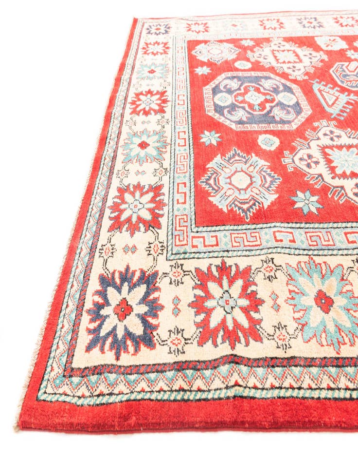 Detail image of  6' 7 x 10'  Hand Knotted Kazak Rug