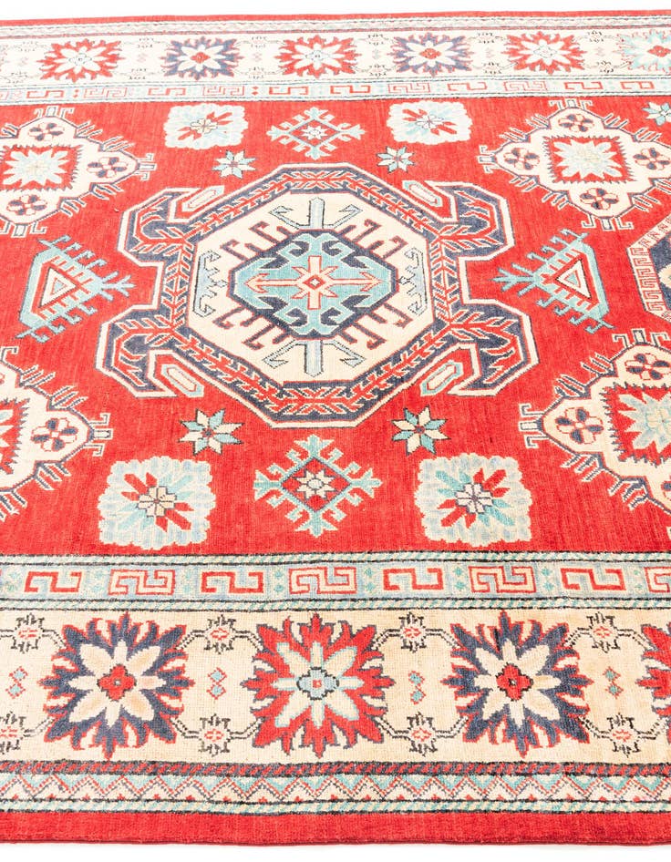 Detail image of  6' 7 x 10'  Hand Knotted Kazak Rug