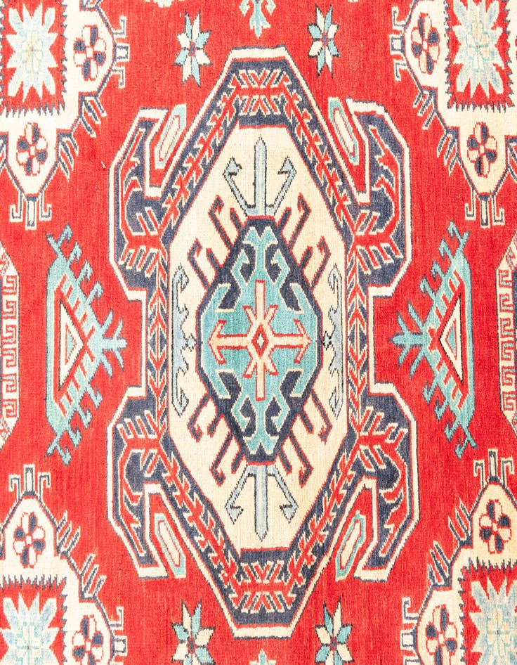 Detail image of  6' 7 x 10'  Hand Knotted Kazak Rug