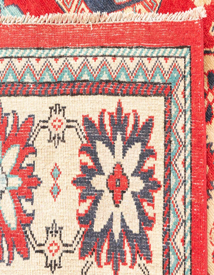 Detail image of  6' 7 x 10'  Hand Knotted Kazak Rug