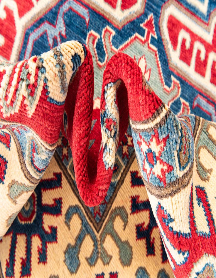 Detail image of  6' 7 x 9' 9  Hand Knotted Kazak Rug