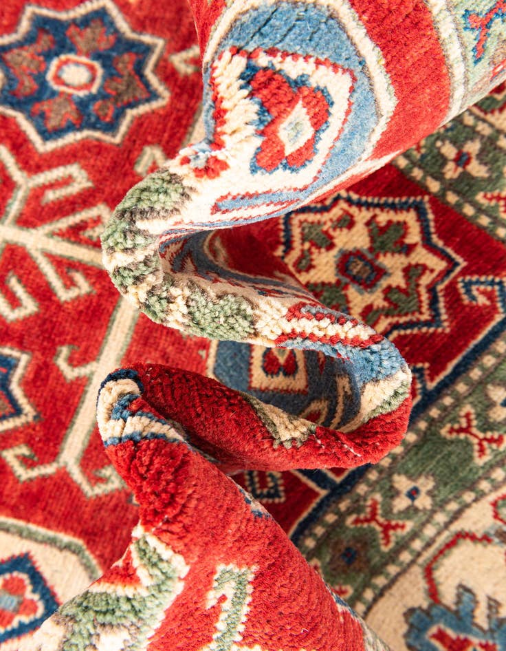 Detail image of  6' 6 x 10' 3  Hand Knotted Kazak Rug