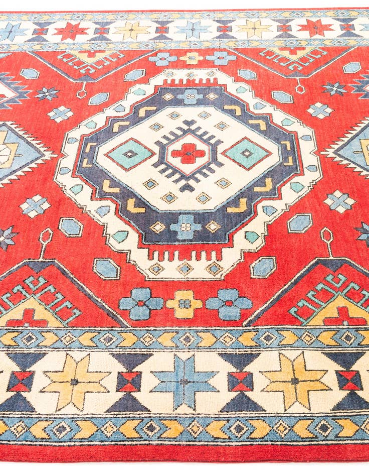 Detail image of  6' 8 x 9' 8  Hand Knotted Kazak Rug