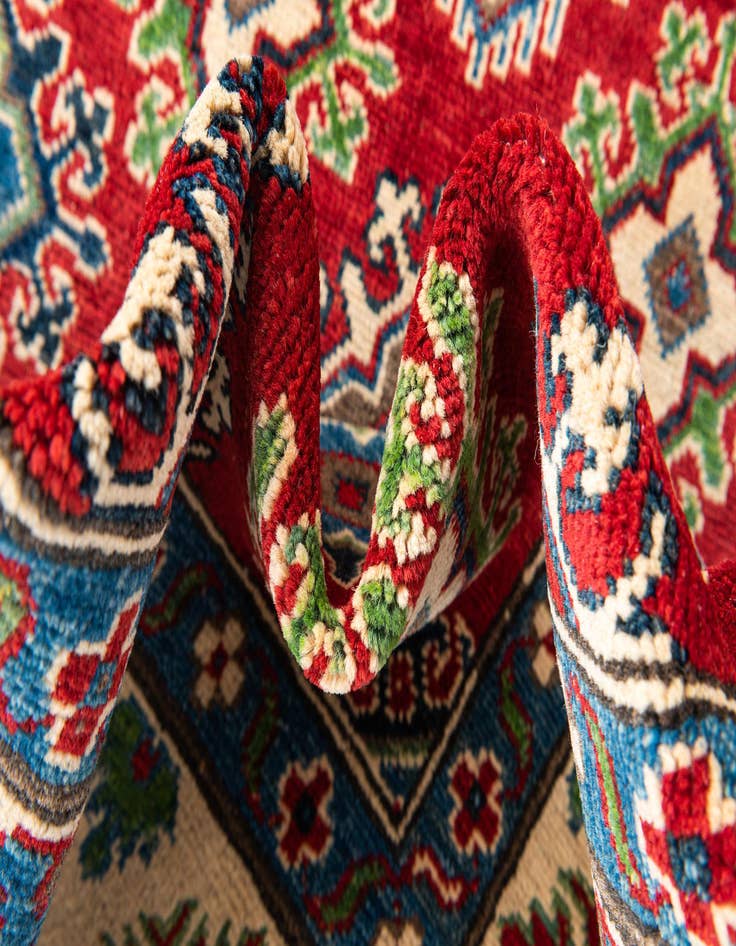 Detail image of  6' 2 x 9'  Hand Knotted Kazak Rug