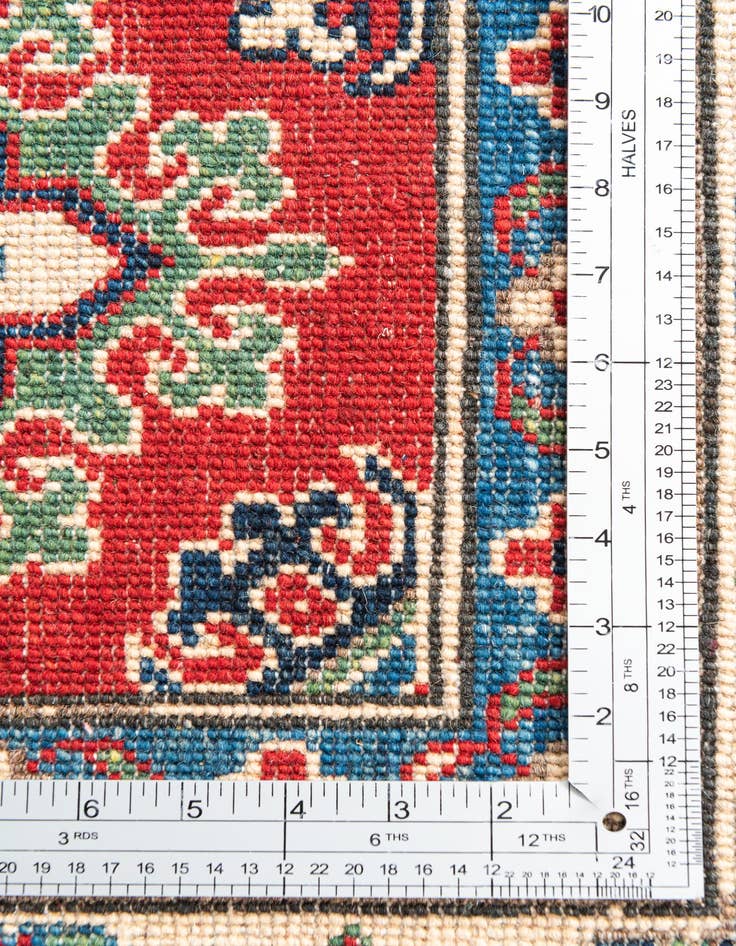 Detail image of  6' 2 x 9'  Hand Knotted Kazak Rug
