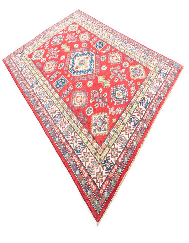 Detail image of  6' 7 x 9' 2  Hand Knotted Kazak Rug