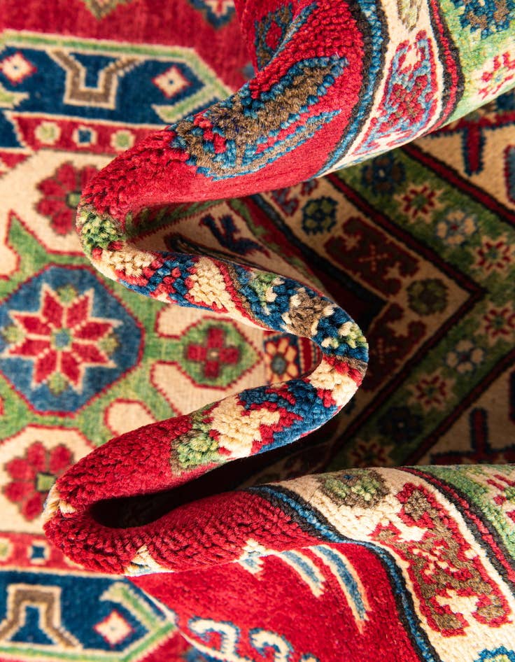 Detail image of  6' 7 x 9' 2  Hand Knotted Kazak Rug