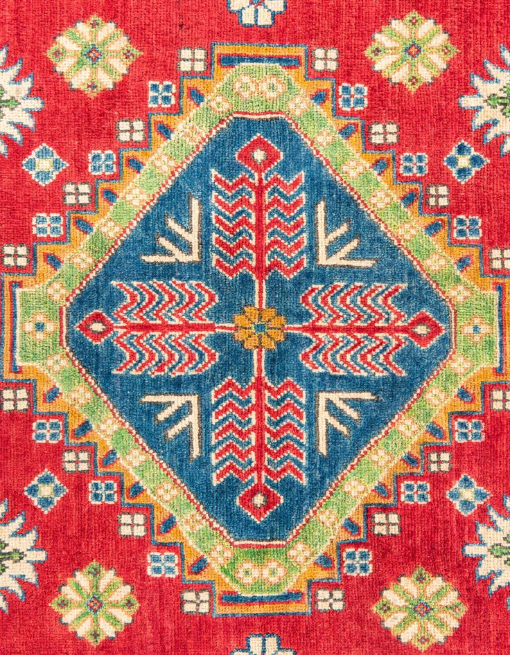 Detail image of  6' 2 x 9'  Hand Knotted Kazak Rug