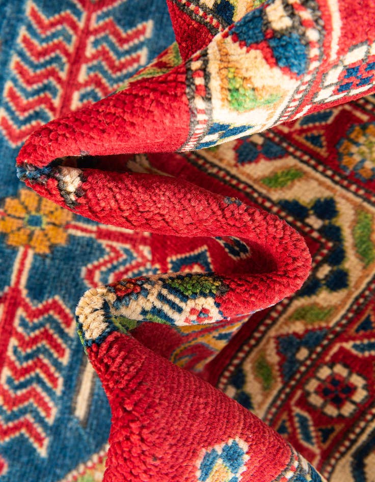 Detail image of  6' 2 x 9'  Hand Knotted Kazak Rug