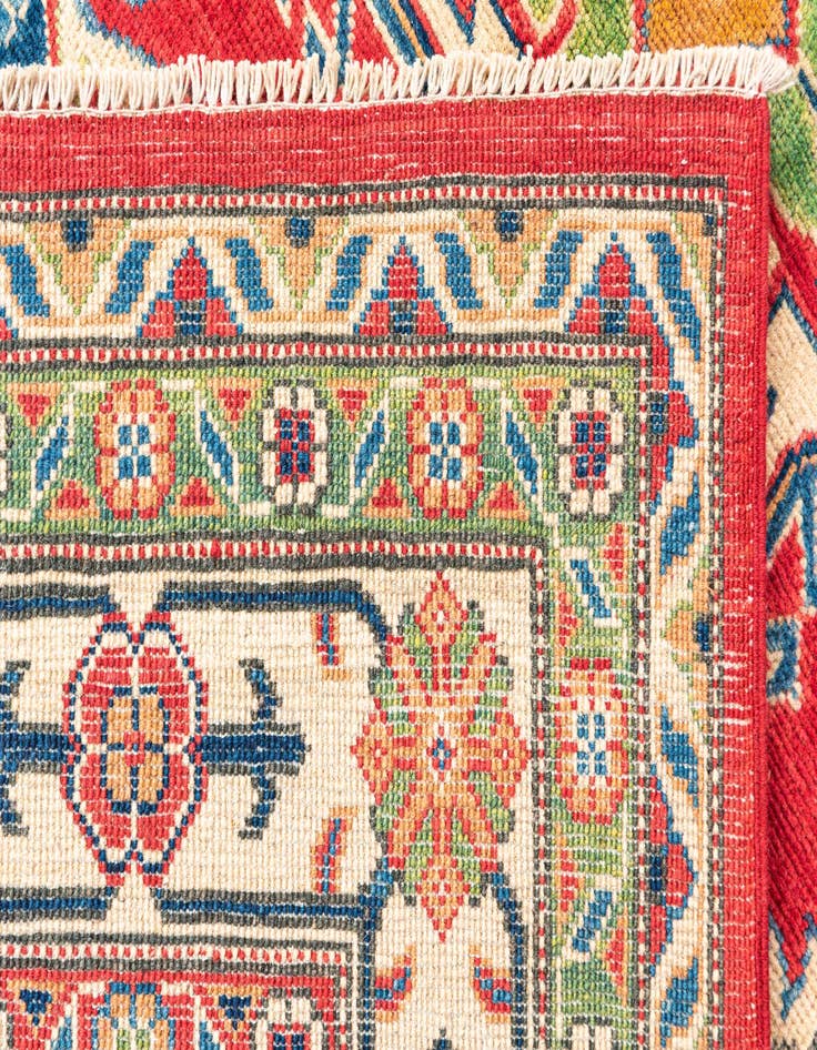 Detail image of  6' 2 x 9'  Hand Knotted Kazak Rug