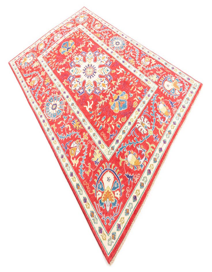 Detail image of  5' 10 x 9' 3  Hand Knotted Kazak Rug