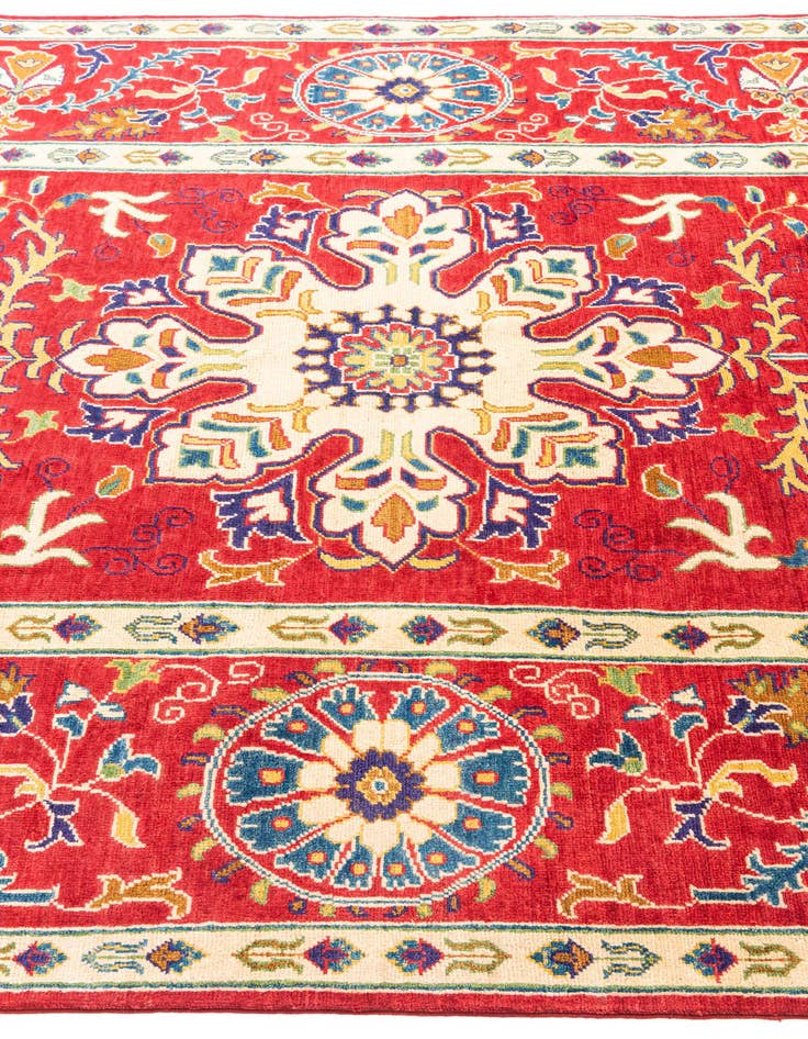 Detail image of  5' 10 x 9' 3  Hand Knotted Kazak Rug