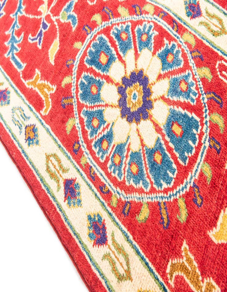 Detail image of  5' 10 x 9' 3  Hand Knotted Kazak Rug