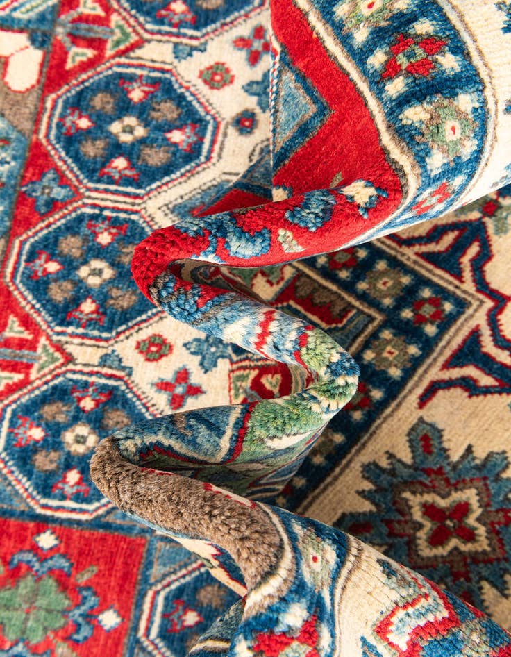 Detail image of  5' x 6' 9  Hand Knotted Kazak Rug