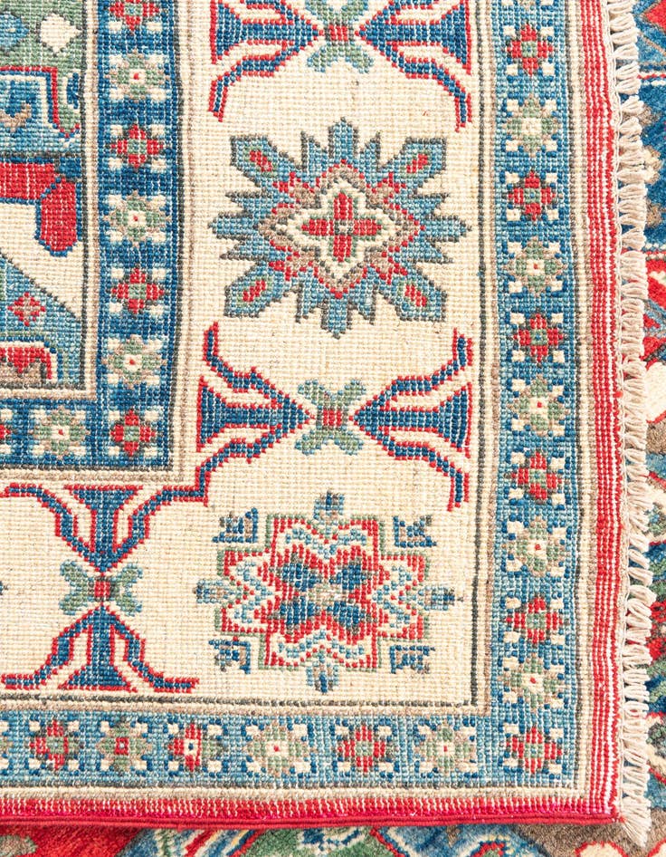 Detail image of  5' x 6' 9  Hand Knotted Kazak Rug