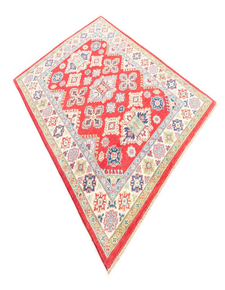 Detail image of  5' 1 x 7'  Hand Knotted Kazak Rug