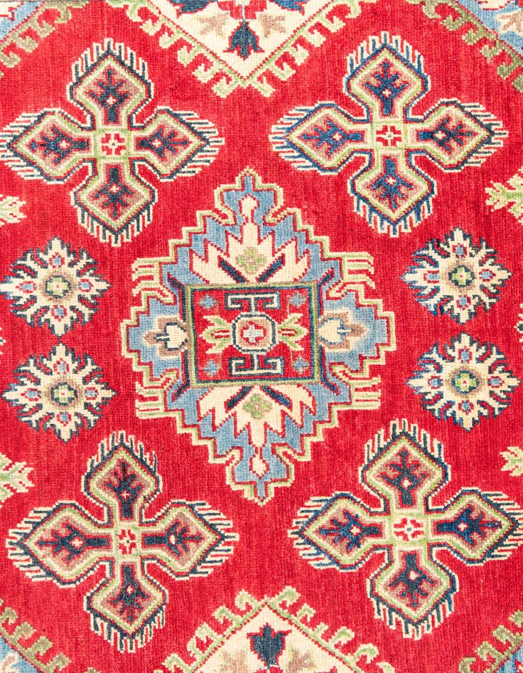 Detail image of  5' 1 x 7'  Hand Knotted Kazak Rug